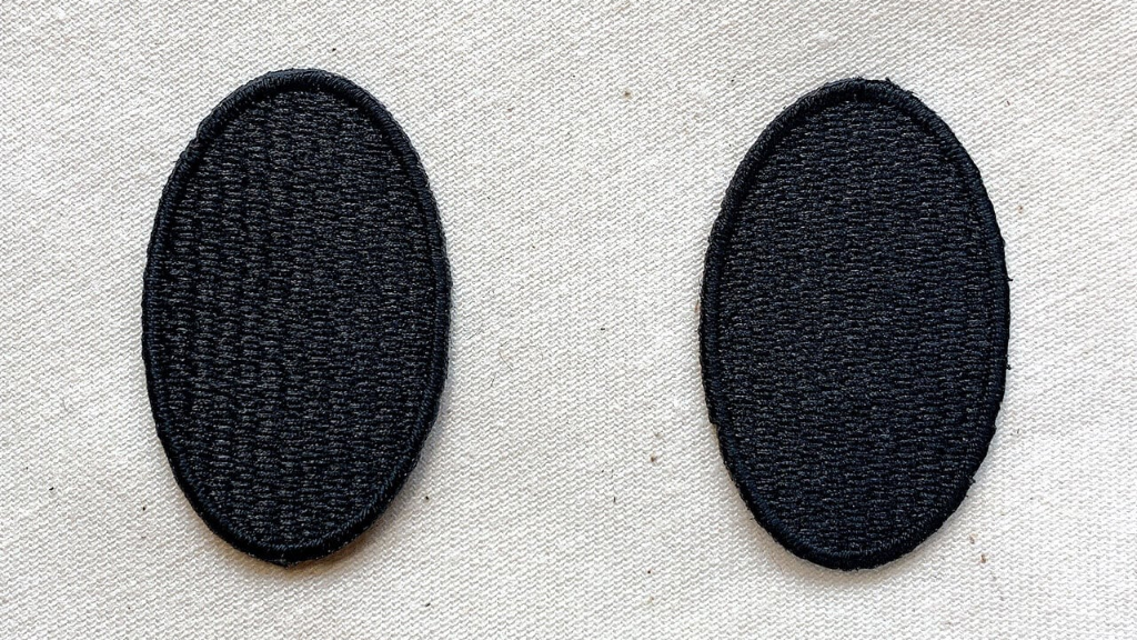 Character eye patch oval black eye long